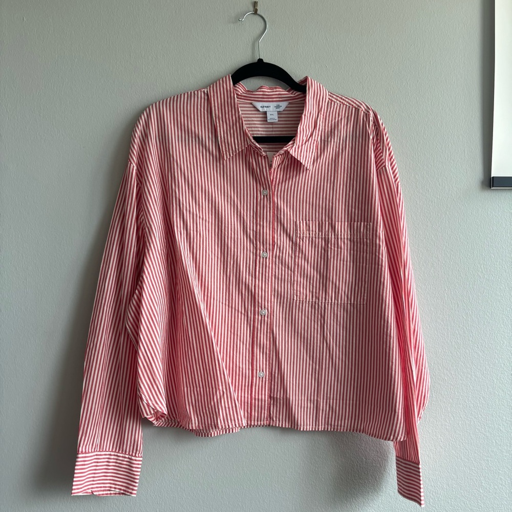 ❤️Cropped Button Down Shirt